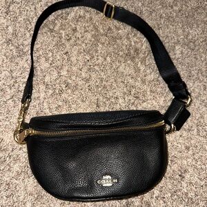 Coach Black and Gold Fanny Pack